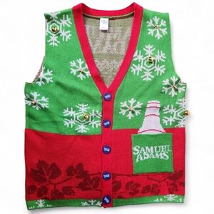 Men's Samuel Adams Ugly Christmas Sweater Vest Size Medium